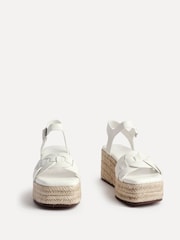 Linzi White Grazia Braided Wedge Sandals - Image 3 of 5