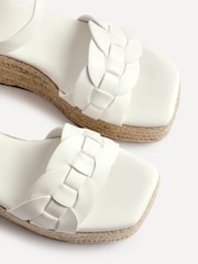 Linzi White Grazia Braided Wedge Sandals - Image 4 of 5