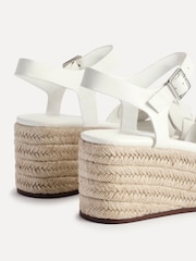 Linzi White Grazia Braided Wedge Sandals - Image 5 of 5