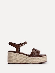 Linzi Brown Grazia Braided Wedge Sandals - Image 2 of 5