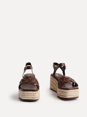 Linzi Brown Grazia Braided Wedge Sandals - Image 3 of 5