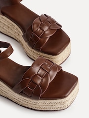 Linzi Brown Grazia Braided Wedge Sandals - Image 5 of 5