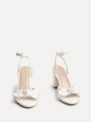 Linzi White Darling Heeled Sandals With Bow - Image 4 of 6
