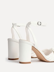 Linzi White Darling Heeled Sandals With Bow - Image 5 of 6