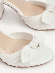 Linzi White Darling Heeled Sandals With Bow - Image 6 of 6