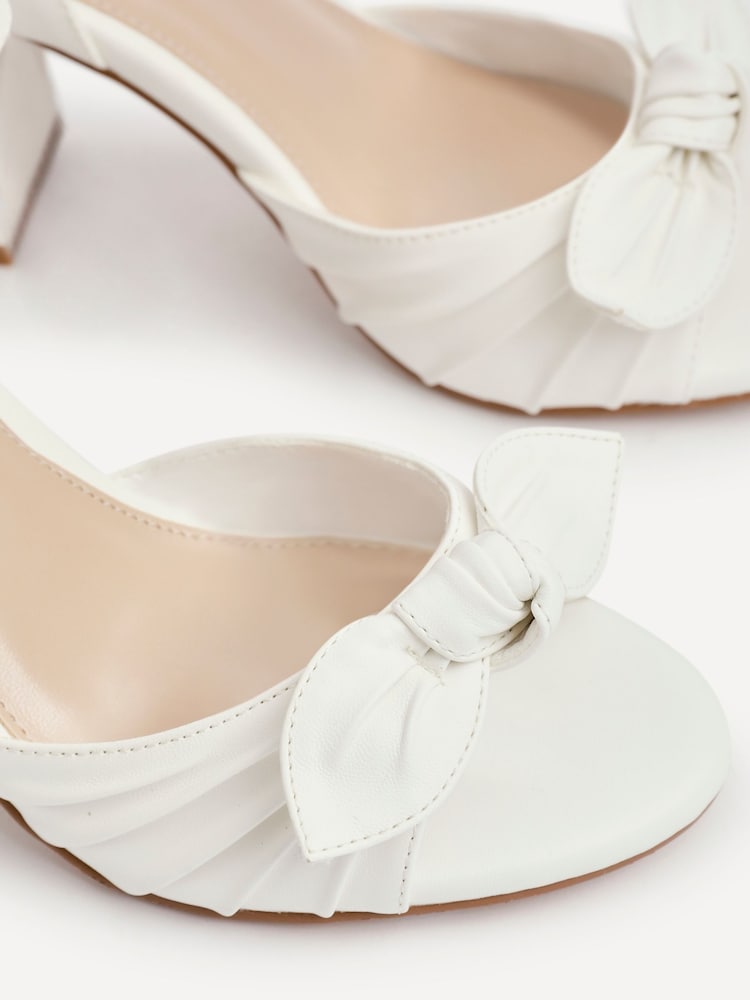 Linzi White Darling Heeled Sandals With Bow - Image 6 of 6