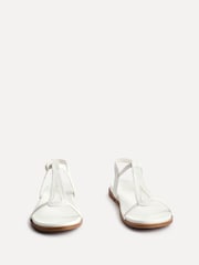 Linzi White Saylor Textured T-Bar Sandals - Image 3 of 5
