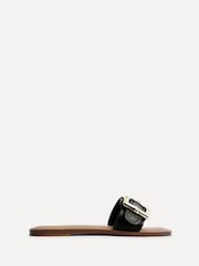 Linzi Black Tyla Flat Sandals With Buckle - Image 2 of 5
