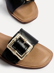Linzi Black Tyla Flat Sandals With Buckle - Image 4 of 5