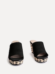 Linzi Black Murano Espadrille Mule Wedges - Image 3 of 5