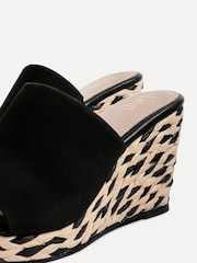 Linzi Black Murano Espadrille Mule Wedges - Image 5 of 5
