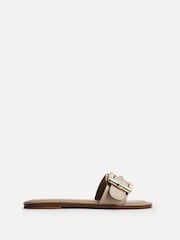 Linzi Natural Tyla Flat Sandals With Buckle - Image 3 of 6