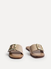 Linzi Natural Tyla Flat Sandals With Buckle - Image 6 of 6