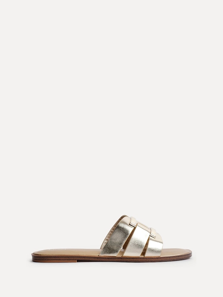 Linzi Gold Kenna Flat Sandals With Buckle - Image 2 of 5
