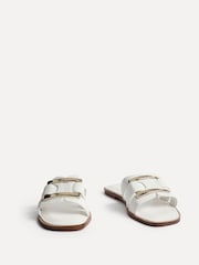 Linzi White Kenna Flat Sandals With Buckle - Image 4 of 6