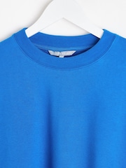 Oliver Bonas Blue Drop Shoulder Sweatshirt - Image 3 of 6