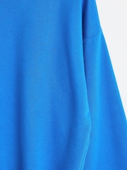 Oliver Bonas Blue Drop Shoulder Sweatshirt - Image 4 of 6