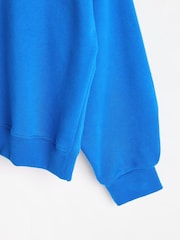 Oliver Bonas Blue Drop Shoulder Sweatshirt - Image 5 of 6