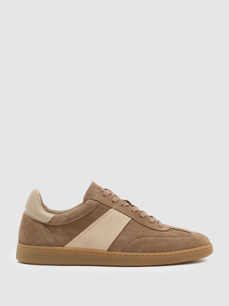 Reiss Lydia Suede and Leather Colour-Block Runner Trainers - תמונה 2 מתוך 6 Reiss Lydia Suede and Leather Colour-Block Runner Trainers - תמונה 2 מתוך 6