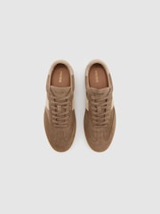 Reiss Lydia Suede and Leather Colour-Block Runner Trainers - תמונה 3 מתוך 6