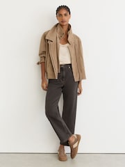 Reiss Lydia Suede and Leather Colour-Block Runner Trainers - תמונה 4 מתוך 6