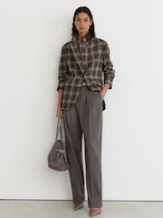 Reiss Sandor Check Wool Check Relaxed Single-Breasted Blazer - תמונה 6 מתוך 8