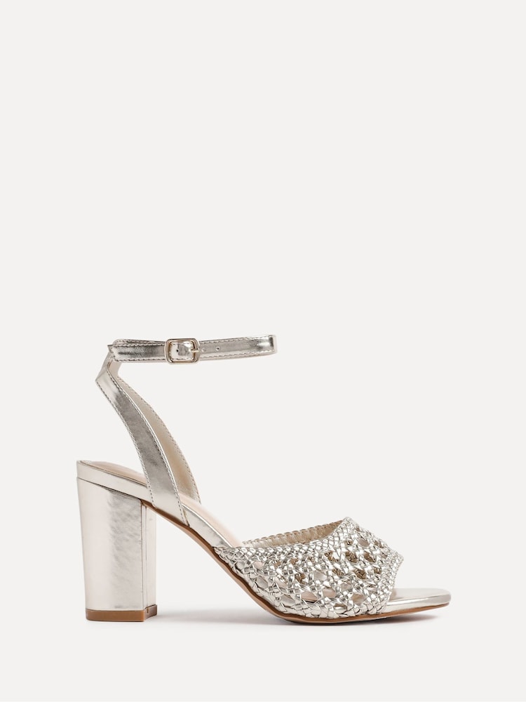 Linzi Gold Bridget Handwoven Block Heeled Sandals - Image 2 of 5
