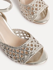 Linzi Gold Bridget Handwoven Block Heeled Sandals - Image 4 of 5