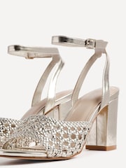 Linzi Gold Bridget Handwoven Block Heeled Sandals - Image 5 of 5