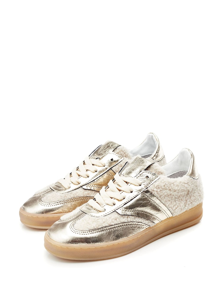Moda in Pelle Bennet Feature Material Gum Sole Trainers - Image 2 of 4