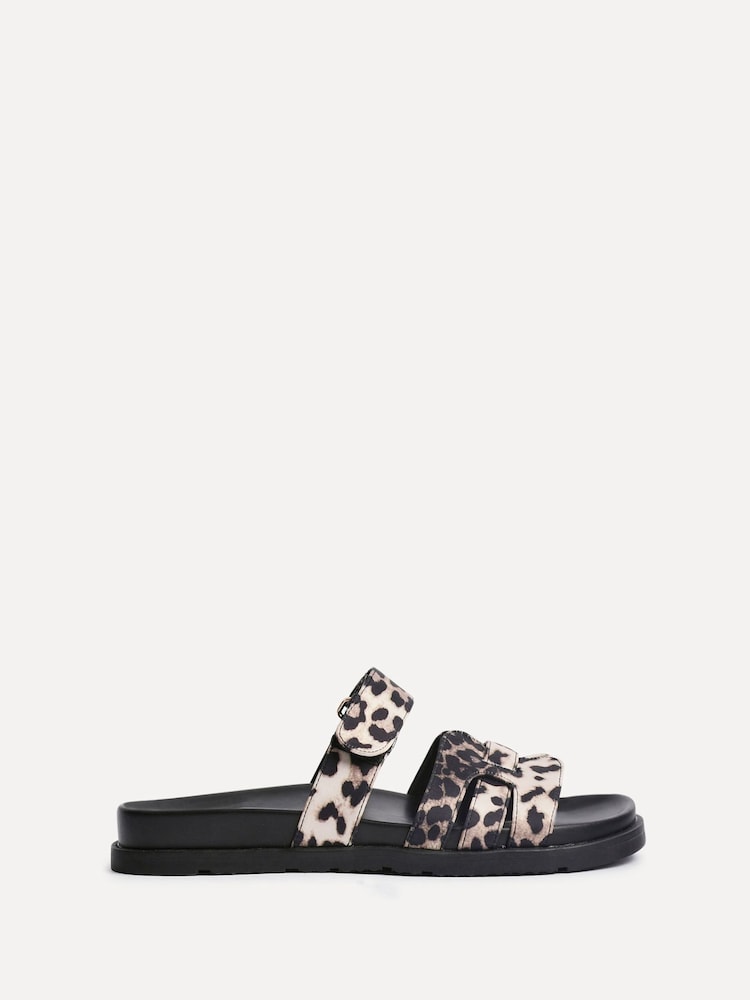 Leopardji potisk - Sandali brez vezalk s tkanim sprednjim paščkom Linzi Essential - Slika 2 iz 5 Leopardji potisk - Sandali brez vezalk s tkanim sprednjim paščkom Linzi Essential - Slika 2 iz 5