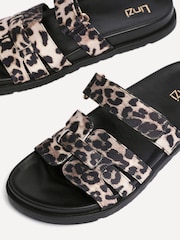 Leopard - Linzi Essential сандалии-слипоны с ремешком плетеный спереди - Image 4 of 5