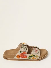 Ivory Lobster Embroidered Meldon Sandal - Image 1 of 3