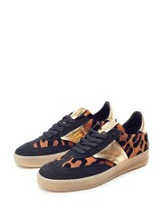 Moda in Pelle Bennet Feature Material Gum Sole Trainers - Image 2 of 4