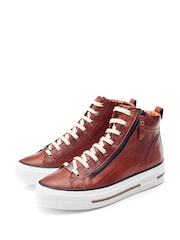 Бежевый - Moda in Pelle Annaken High Top Chunky Lace-Up Leather Trainers - Image 2 of 4