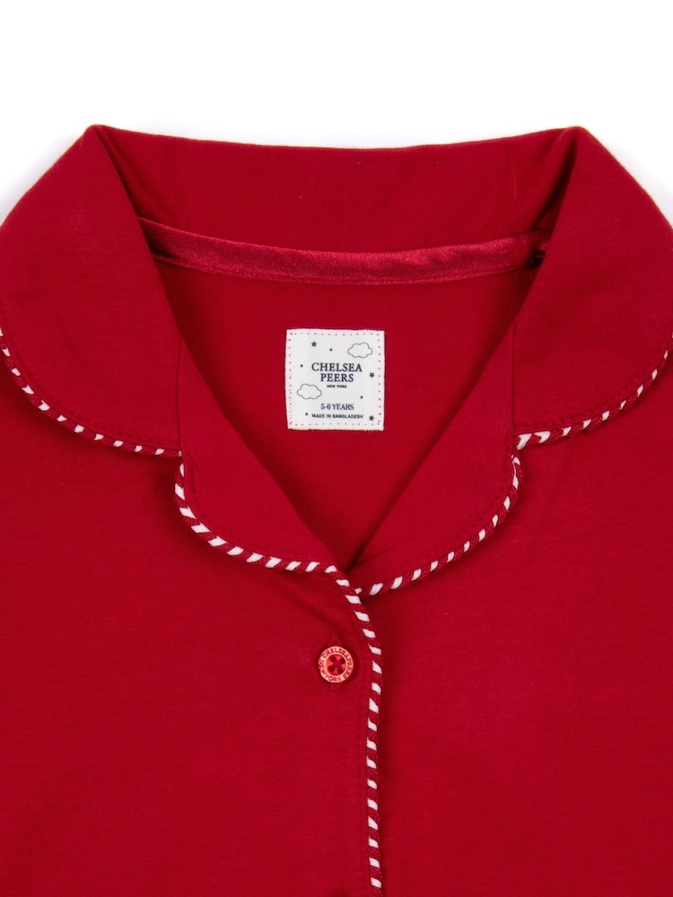 Chelsea Peers Weihnachtliches Pyjama-Set mit Streifen und Zungerstangenmotiv aus Bio-Baumwolle - Bild 3 von 3 Chelsea Peers Weihnachtliches Pyjama-Set mit Streifen und Zungerstangenmotiv aus Bio-Baumwolle - Bild 3 von 3