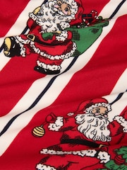 Chelsea Peers Red Baby Christmas Santa Stripe Print Sleepsuit - Image 3 of 3