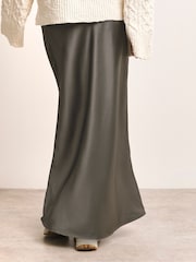 Anthology by JD Williams Grey Satin Slip Skirt - Image 2 of 4