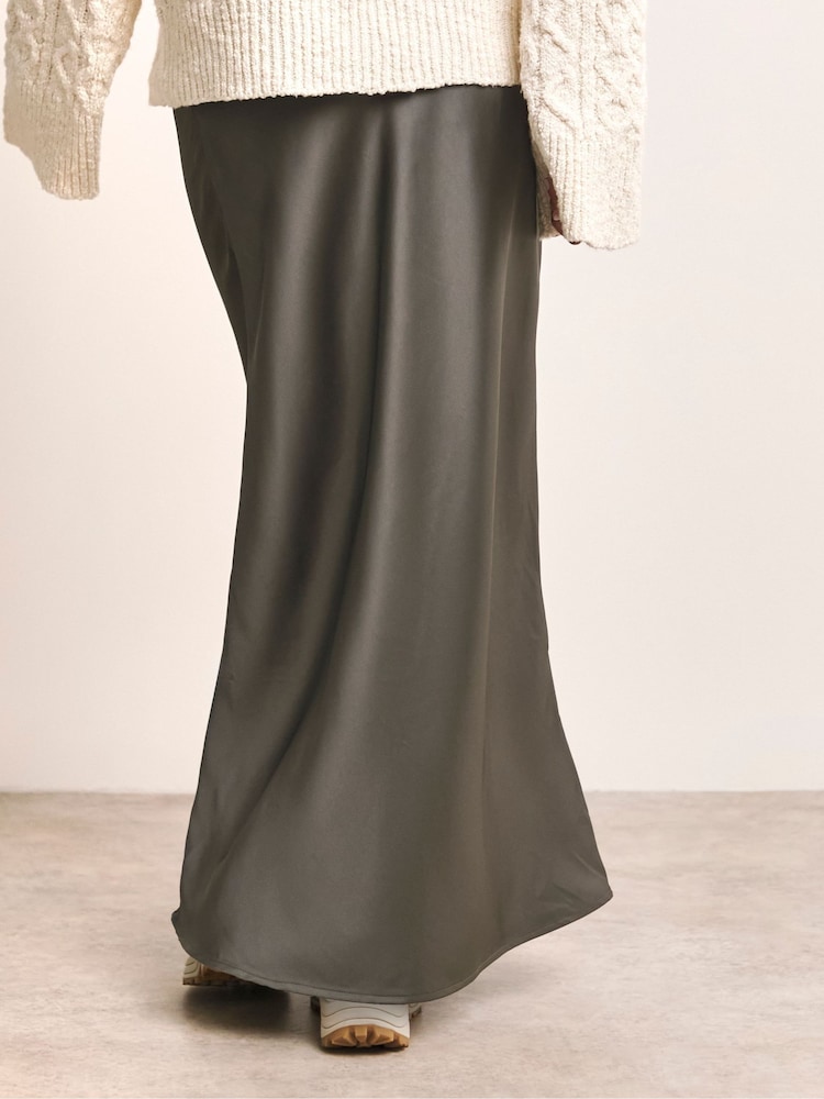 Anthology by JD Williams Grey Satin Slip Skirt - Image 2 of 4