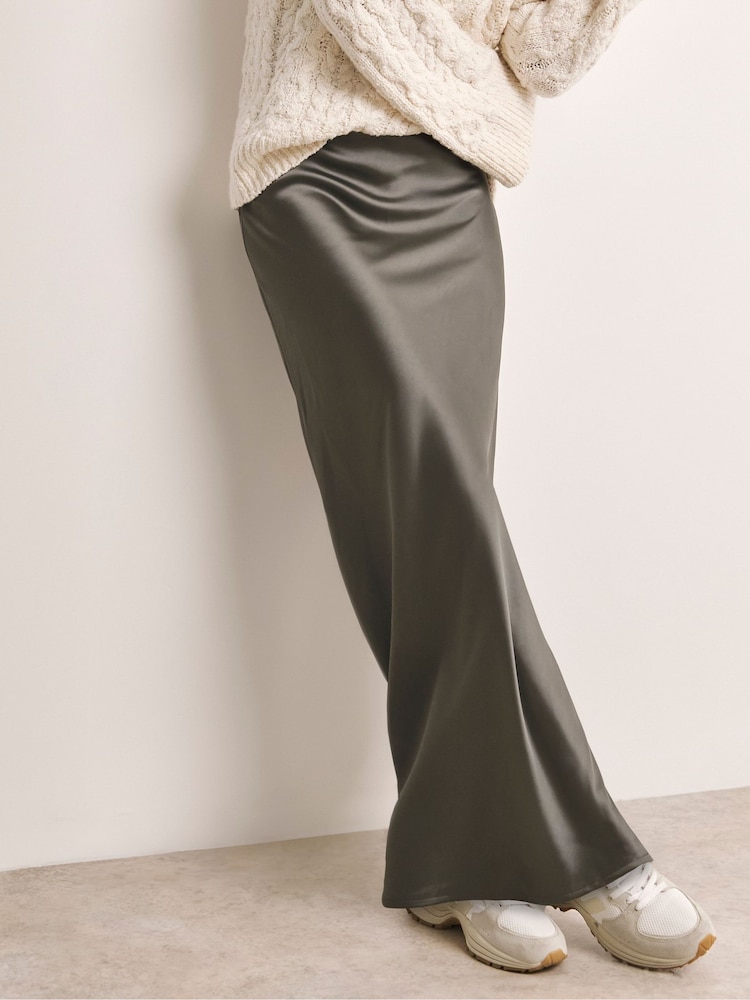 Anthology by JD Williams Grey Satin Slip Skirt - Image 4 of 4