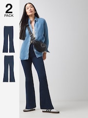 JD Williams Blue Bootcut Jeggings 2 Pack - Image 1 of 4