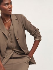 JD Williams Natural Textured Blazer - Image 3 of 4