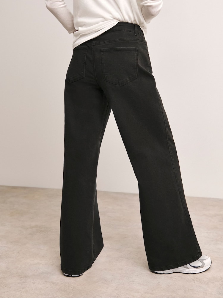 Anthology By JD Williams Black Premium Wide Leg Jeans - Image 2 of 4