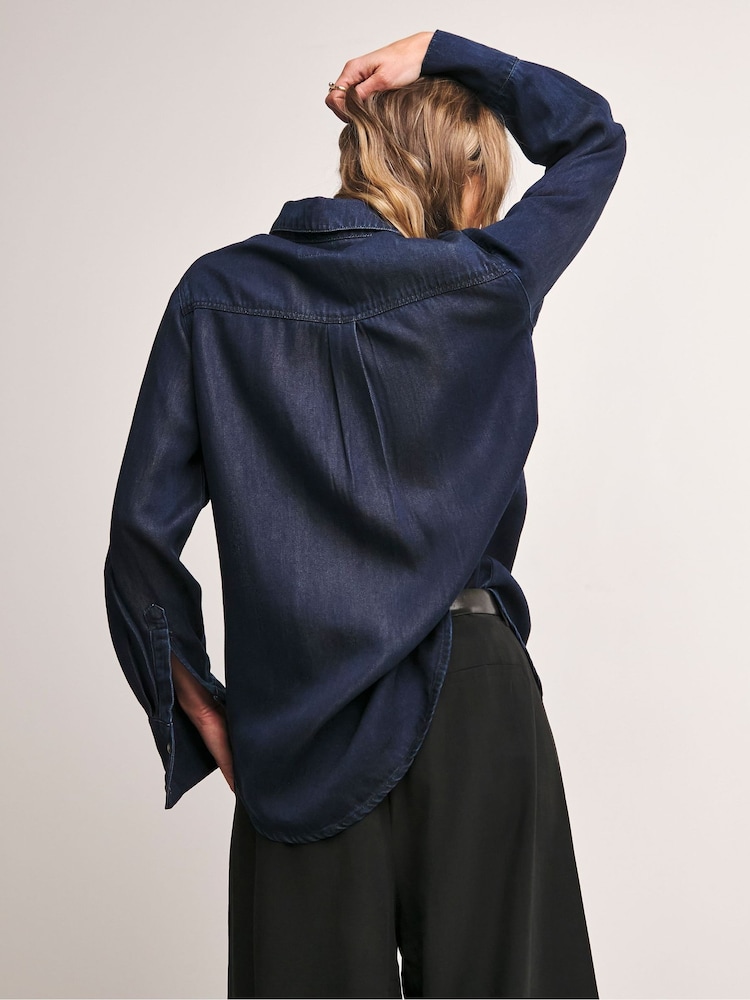 Anthology by JD Williams Blue Denim Shirt - Image 2 of 4 Anthology by JD Williams Blue Denim Shirt - Image 2 of 4