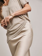 Anthology by JD Williams Natural Satin Slip Skirt - Image 2 of 4