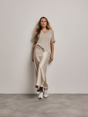 Anthology by JD Williams Natural Satin Slip Skirt - Image 3 of 4