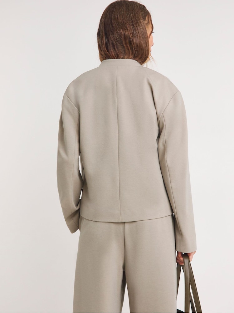 JD Williams Natural Ponte Bomber Jacket - Image 2 of 4