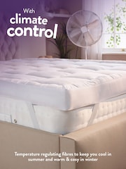 Slumberdown White Sleep Soundly Climate Control Extra Deep 10cm Mattress Topper - Image 3 of 7