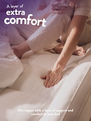 Slumberdown White Sleep Soundly Climate Control Extra Deep 10cm Mattress Topper - Image 4 of 7