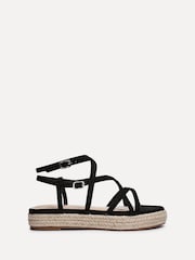Linzi Black Dezi Strapped Flatform Sandals - Image 2 of 5